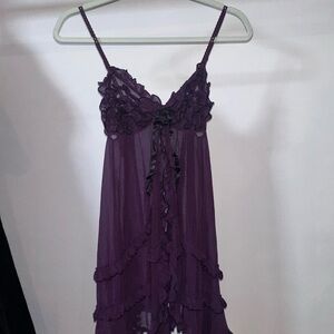 Elegant Purple Lace Nightgown
